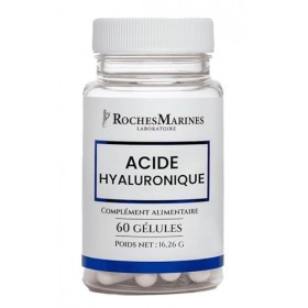 Roches Marines - Complément alimentaire Acide hyaluronique - 60 gélules - Hydratation de la peau, Anti-âge - Développé en Fra