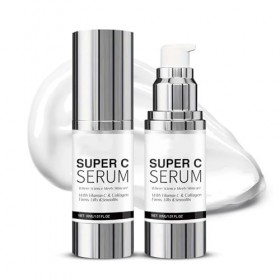 Sérum Super Vitamine C pour Femmes de Plus,Booster de Collagene et Acide Hyaluronique Pur,Acide Hyaluronique Serum Visage,Ant