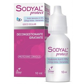 Sodyal Protect – Décongestionnant et lubrifiant. Collyre à base d’acide hyaluronique, de ginkgo biloba et d’hamamélis. Protec