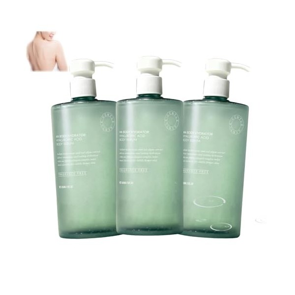 Sérum corporel à lacide hyaluronique HA, soin léger à absorption rapide pour une hydratation intense et une peau douce et so ...