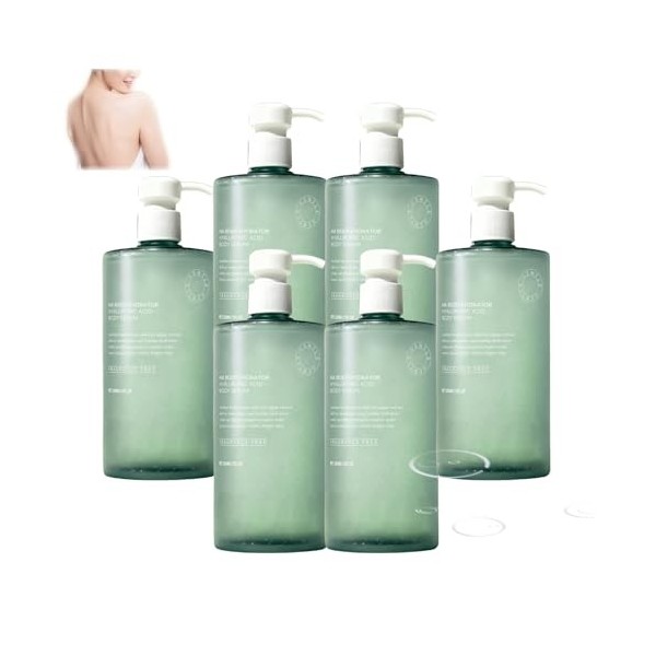 Sérum corporel à lacide hyaluronique HA, soin léger à absorption rapide pour une hydratation intense et une peau douce et so ...