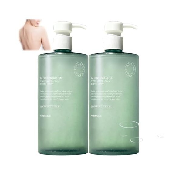 Sérum corporel à lacide hyaluronique HA, soin léger à absorption rapide pour une hydratation intense et une peau douce et so ...