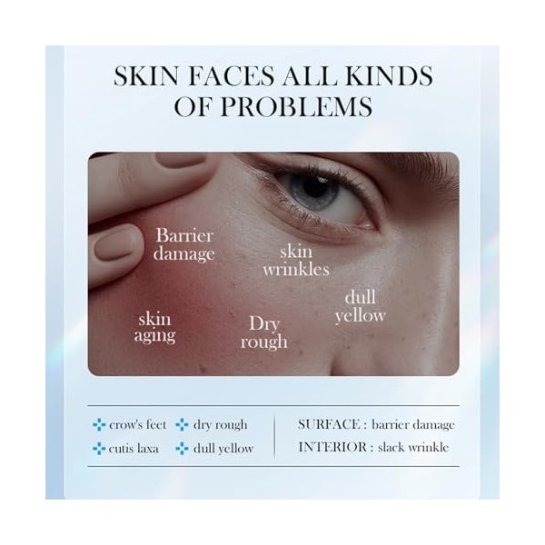 Lot de 30 ampoules de sérum à lacide hyaluronique jetables, soin quotidien intensif pour le visage, cure hebdomadaire concen