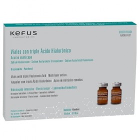 KEFUS Acide hyaluronique réticulé en flacon – Hydratation, raffermissement et anti-âge | 10 unités x 5 ml | Non injectable | 