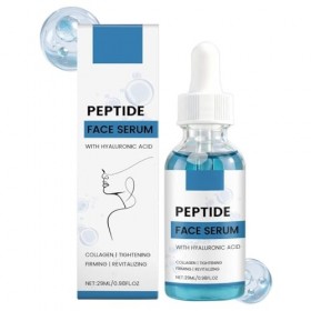 Sérum Peptide Acide Hyaluronique, 29 ml - Atténue les rides, hydrate durablement, raffermit la peau et révèle un teint éclata