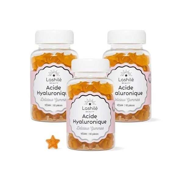 Lashilé Beauty - Complément Alimentaire - Favoriser léclat et lélasticité de la peau - Mono Ingredient - Acide Hyaluronique