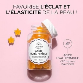 Lashilé Beauty - Complément Alimentaire - Favoriser léclat et lélasticité de la peau - Mono Ingredient - Acide Hyaluronique
