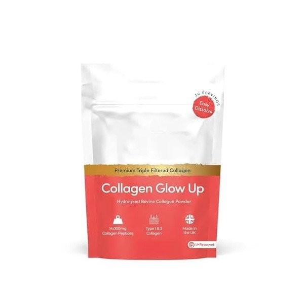 Poudre de collagène | pour la peau, les cheveux, les ongles et les articulations | Formule anti-âge | Sans OGM|