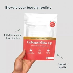 Poudre de collagène | pour la peau, les cheveux, les ongles et les articulations | Formule anti-âge | Sans OGM|