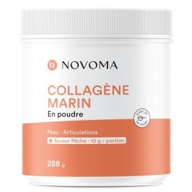 NOVOMA Collagene Marin Poudre Type 1 & 3, Peau & Articulations, 10g par Portion, Cure de 28 jours, Collagène Breveté Naticol 