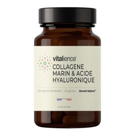 Vitalience – Collagène Marin Breveté Naticol type I 2000 Da + Acide Hyaluronique - Hydratation Peau, Cheveux, Ongles, Articul