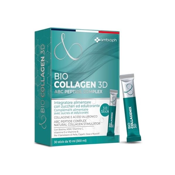 Collagène et Acide Hyaluronique, Collagène à Boire - Biotine, MSM & Vitamine C. Collagène hydrolysé, en Synergie avec le Pept