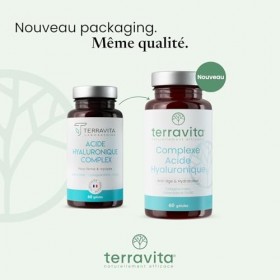 Complexe ACIDE HYALURONIQUE 200 mg | Avec Collagène Marin Peptan + Resvératrol + CoQ10 + Vit C | Formule Peau | Anti-âge, Ant