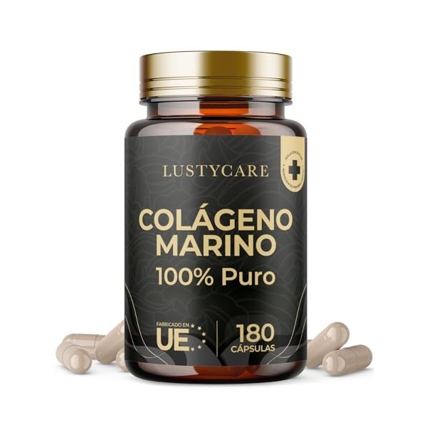 Collagene Marin Hydrolysé | 180 Collagène Marin Gélules, Peptides de Collagène Hydrolysé, Protéines de Collagène - Os, Muscle