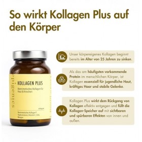 Epigenics Collagène Plus Capsules à lacide hyaluronique pour 30 jours - Collagène végétalien et biomimétique - Comprimés c