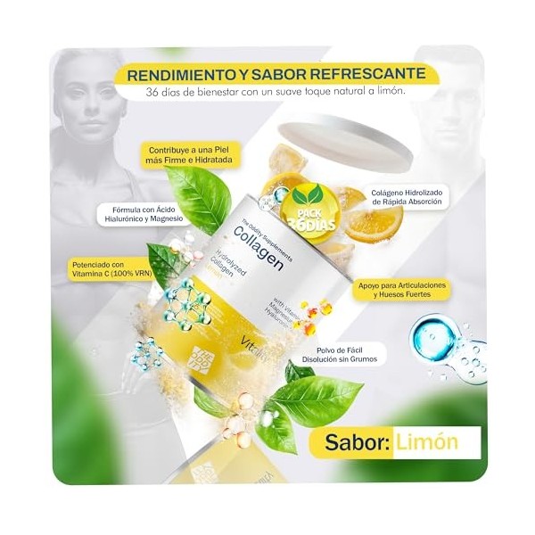 THE ODDITY Pack économique collagène avec magnésium + acide hyaluronique haute absorption 360 g 36 doses | Collagène hydrolys