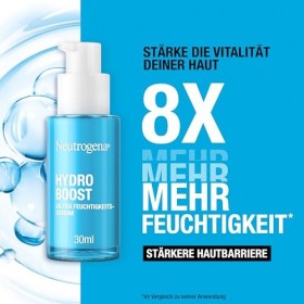 Neutrogena Hydro Boost Sérum hydratant pour le visage sans parfum avec acide hyaluronique, acides aminés et électrolytes, sér...