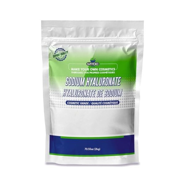 Myoc Sodium Hyaluronate Powder for DIY Skincare & Sérums | Cosmetic Grade - 2 kg / 70.55 oz