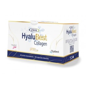 HYALUBEST COLLAGEN Suplementos Zeus Complément avancé pour la peau, les cheveux et les ongles avec peptides de collagène, aci