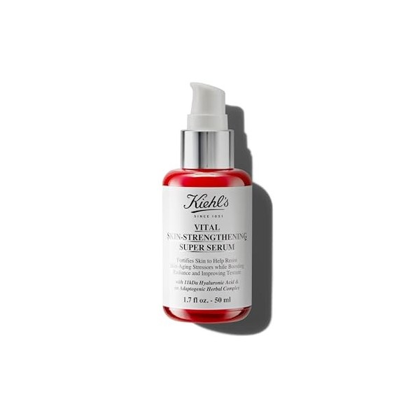 Kiehls, Super Sérum Concentré à l’Acide Hyaluronique Vital Skin-Strengthening, Sérum Visage Tous Types de Peau, Corrige les 