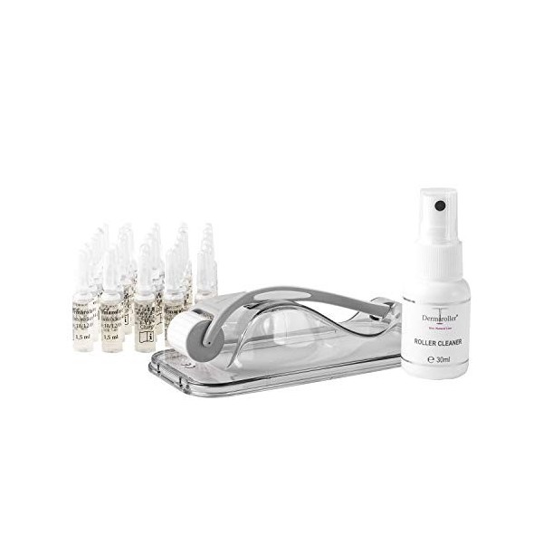 Dermaroller HC902 Lot de 162 ampoules à lacide hyaluronique + kit pour le Original Dermaroller, 162 Véritables clous micromé