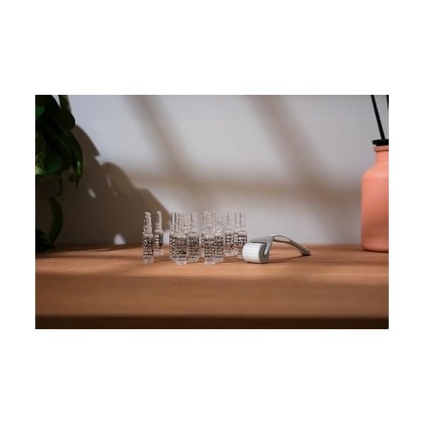 Dermaroller HC902 Lot de 162 ampoules à lacide hyaluronique + kit pour le Original Dermaroller, 162 Véritables clous micromé