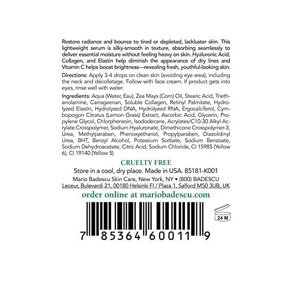 Mario Badescu Hyaluronic Emulsion With Vitamin C - For Combination/ Dry/ Sensitive Skin Types 29ml