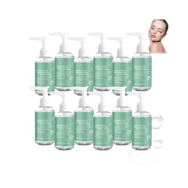 Sérum corporel hydratant à lacide hyaluronique Ha Body Hydrator, hydrate intensément, raffermit, formule non grasse, pour pe ...