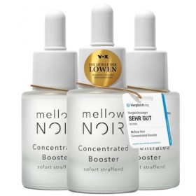 mellow NOIR Booster concentré de 3 x 15 ml | raffermissant immédiatement | Sérum pour le visage à lacide hyaluronique | Séru