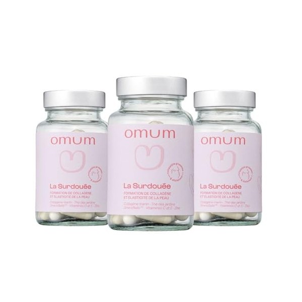 OMUM - La Surdouée - Complément Alimentaire au collagène marin - Elasticité, hydratation beauté de la peau - Compatible gross...