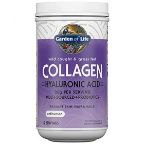 Garden of Life Wild Caught & Grass Fed Collagen with Hyaluronic Acid Powder - 270g Acide hyaluronique