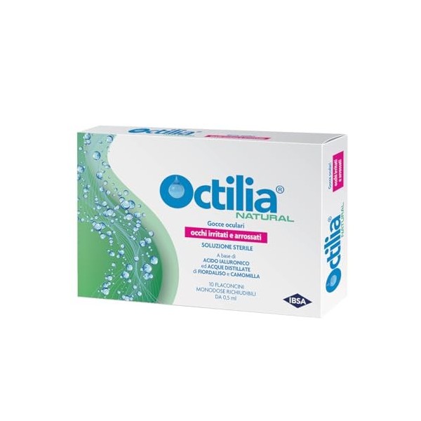 Octilia Natural Gouttes Oculaires Acide Hyaluronique Gouttes Yeux Eau Distillée De Bleuet Et Camomille Gouttes Pour Yeux Irri