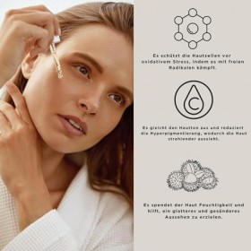 Sérum pour le visage végétalien 30 ml avec extrait pur de ramibutane rétinol végétal , vitamine C, acide férulique et acide 