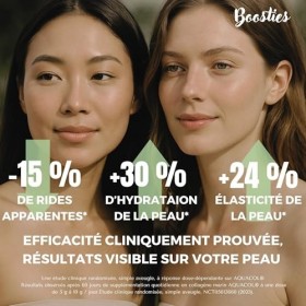 BOOSTIES Beauty Collagen - Collagène marin breveté en poudre 5 000 mg + Acide Hyaluronique, Vitamine C, Zinc, Biotine – Peau,