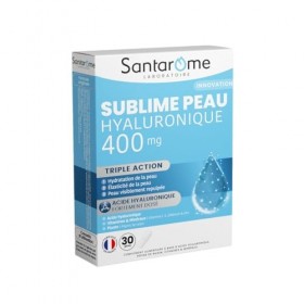 Santarome - Sublime Peau Hyaluronique 400 mg - Complément alimentaire Peau - Hydratation et fermeté - Pépins de Raisin - 30 g...