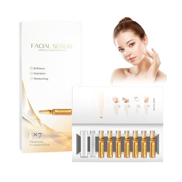 Microneedling Serum,Hyaluronic Aqua Solution Ampoule,Microneedling visage,Hyaluronic Acid Ampoule Sérum Concentré,soin hydrat...