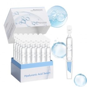 WAWJ® Sérum Visage Anti-Rides & Anti-Âge - 3% Acide Hyaluronique Pur - Serum Visage Hydratant, 30 Flacons Monodoses, Hydratat