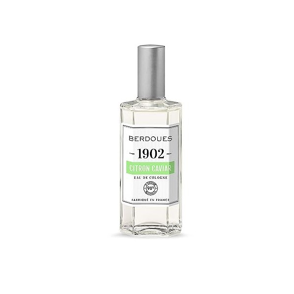 BERDOUES 1902 Eau de Cologne Citron Caviar, Fraiche et Pétillante, Made in France, Parfum femme, Parfum fleur d’oranger, citr