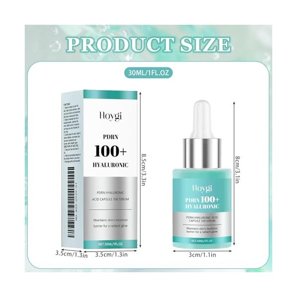 Hyaluronic Acid 100 Sérum hydratant hyaluronique hydratant pour le visage, acide hyaluronique, niacinamide, peau de verre 30