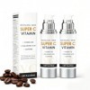 Sérum Visage Éclaircissant Vitamine C + Caféine - Lot de 2 x 50 ml | Traitement Anti-Taches & Unifiant pour un Teint Radieux 