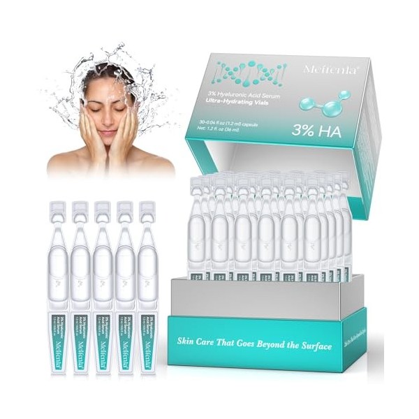 Hyaluronic Acid Serum Tubes, Acide Hyaluronique, Serum Acide Hyaluronique Visage, Anti-Aging serum for face Single-Use Vials 