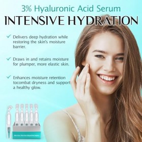 Hyaluronic Acid Serum Tubes, Acide Hyaluronique, Serum Acide Hyaluronique Visage, Anti-Aging serum for face Single-Use Vials 