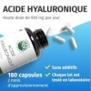 Acide hyaluronique gelules - 930 mg dacide hyaluronique par dose journalière - 180 gélules pour 2 mois - Green Naturals®