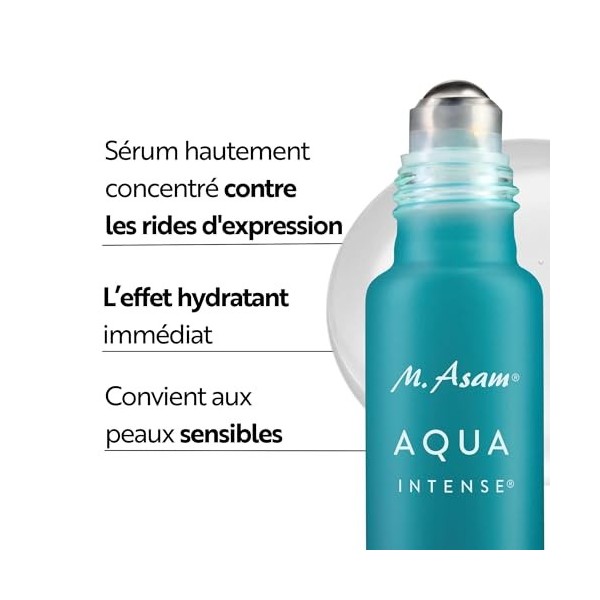 M. Asam AQUA INTENSE Mimic Booster Serum 20 ml - Sérum hyaluronique avec peptide high-tech pour lisser rides dexpression, Ac...