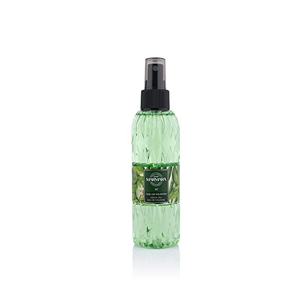 MARMARA BEAUTY Eau de Cologne Vaporisateur Thé Vert 150 ml - alcool à 80° - vaporisateur corporel rafraîchissant pour femmes 