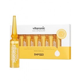SNP Prep Vitaronic SOS Ampoule – Sérum coréen 7 jours à la vitamine C avec panthénol et acide hyaluronique pour une peau écla