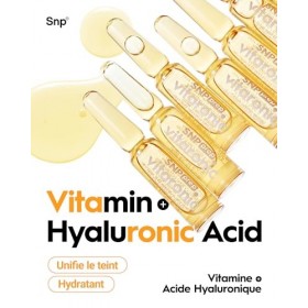 SNP Prep Vitaronic SOS Ampoule – Sérum coréen 7 jours à la vitamine C avec panthénol et acide hyaluronique pour une peau écla