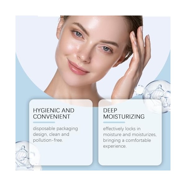 Sérum à lacide hyaluronique 3 % pour le visage, sérum hydratant anti-âge avec tubes dacide hyaluronique pour une hydratatio A...