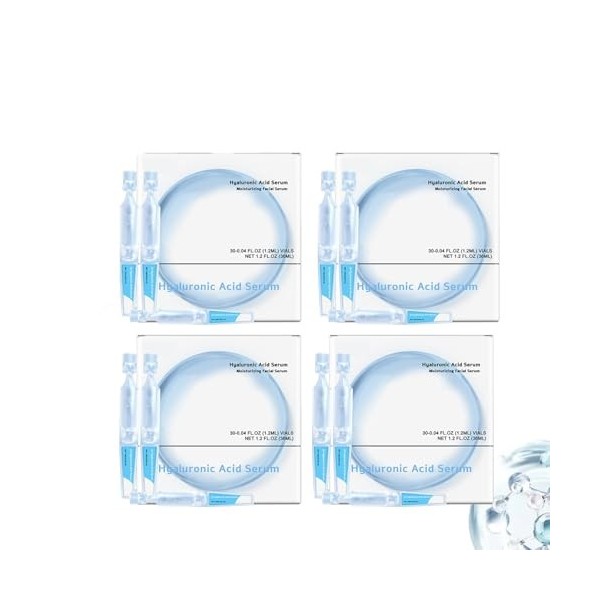 Sérum à lacide hyaluronique 3 % pour le visage, sérum hydratant anti-âge avec tubes dacide hyaluronique pour une hydratatio A...