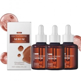 Glutathion Sérum éclaircissant à lacide hyaluronique aide à réduire les taches brunes, à équilibrer le teint et les ridules, ...